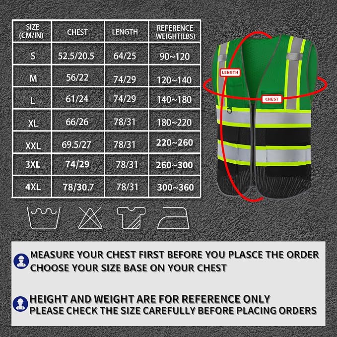 BeautyWill Custom Logo 10/20 Pack Safety Vest Class2 High Visibility Vest - Image 7