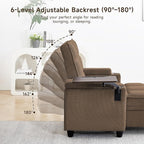41.7" Chaise Lounge Chair Indoor, Oversized Boucle Upholstered Sofa Bed - Image 7
