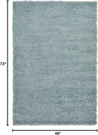Unique Loom Solid Shag Collection Area Rug - Image 2