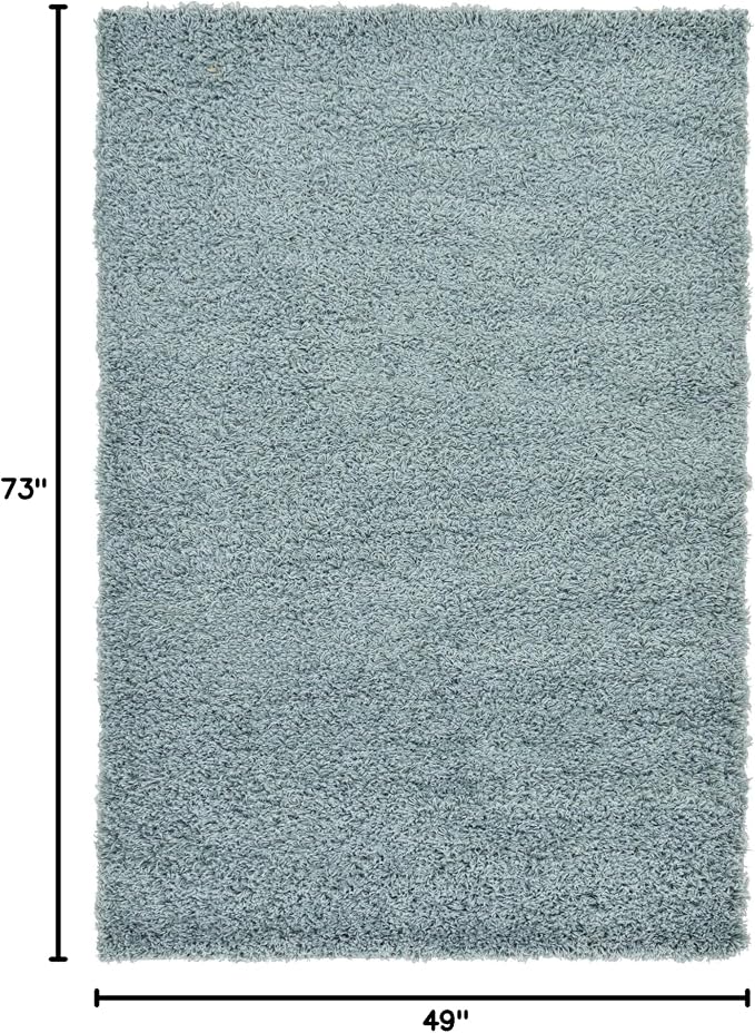 Unique Loom Solid Shag Collection Area Rug - Image 2