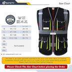 JKSafety 10 Pockets Black Color Safety Vest Zipper Front - Image 6