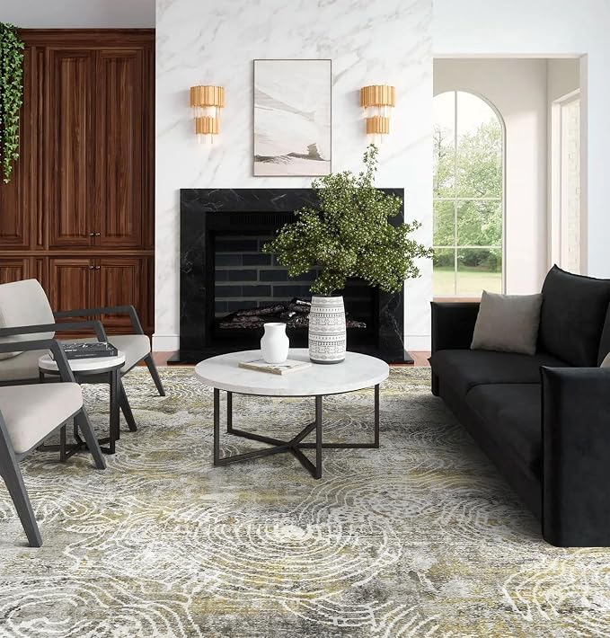 4x6 Rug, Small Area Rug for Living Room, Machine Washable Non-Slip Throw Rug - Image 2