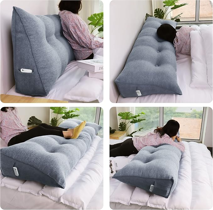 homecozy Wedge Headboard Pillow Dorm Room Reading Pillow Back Support - Image 3