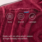 Bedsure GentleSoft Fleece Blankets King Size Burgundy - Image 3