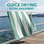 SUN'Y Waffle Microfiber Beach Towel – Sand Free, Quick Dry, Ultra Absorbent - Image 4