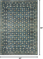 Loloi Rifle Paper Co. Eden Collection EDE-03 Lattice Indigo 3'-6" x 5'-6" - Image 2