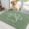 OLANLY Dog Door Mat for Muddy Paws 36x24, Paw Print Design, Absorbs Moisture by OLANLY