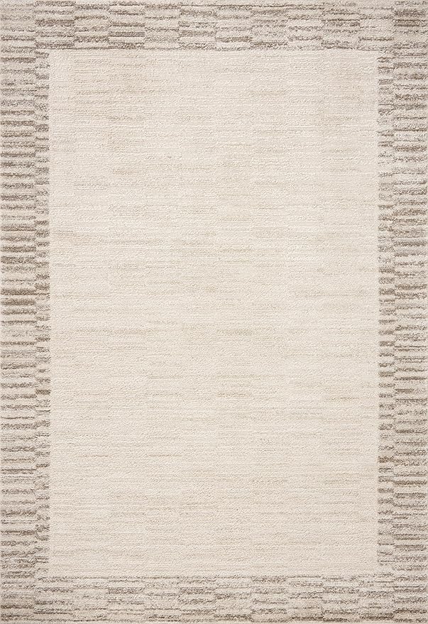 Loloi Chris Loves Julia Calvin Collection CLV-04 Ivory/Pebble 6'-3" x 9'-6" - Image 3