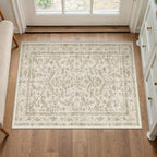 Taupe 2x3 Entryway Rug Vintage Area Carpet Indoor Kitchen Washable Door Mat - Image 4