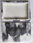 DZL Art D73062 Black and White Elephants Entwine Wall Art Canvas Painting Ready - Image 7