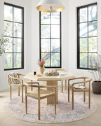 Loloi Skye Collection SKY-01 Blush/Grey 8'-0" x 8'-0" Round Area Rug - Image 9