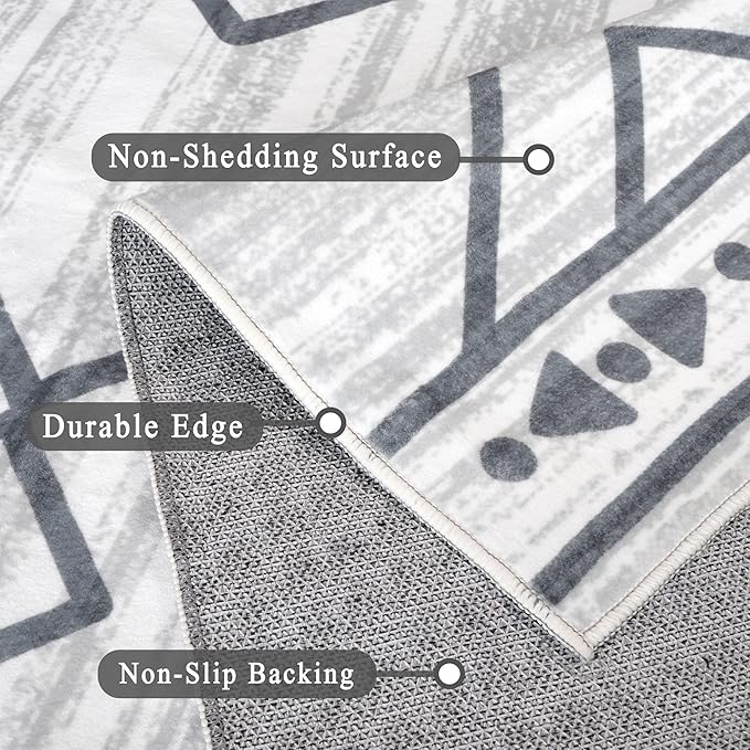3x5 Rug, Small Area Rug for Living Room, Machine Washable Non-Slip Throw Rug - Image 6