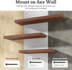 Floating Shelves for Wall, 9.3" Deep Wall Mounted Wood Shelves for Bathroom - Image 6