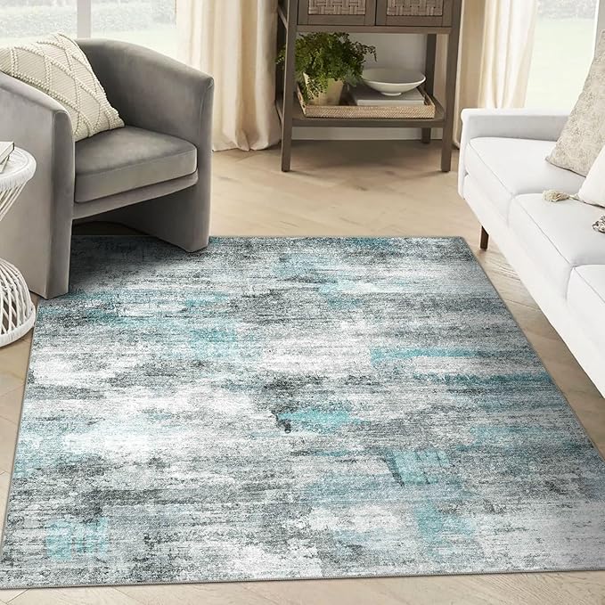 3x5 Rug, Small Area Rug for Living Room, Machine Washable Non-Slip Throw Rug by vivorug