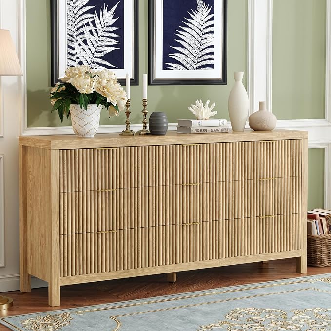 ZXSHD 9 Drawers, Modern Large Chest Mid Century Modern Dresser TV Stand - Image 4