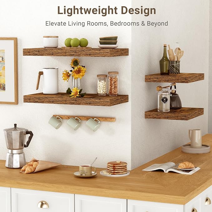 Vivelove 10 Inch Deep Floating Shelves 24 inch Long, 24 x 10 Wide Wall Shelves - Image 6