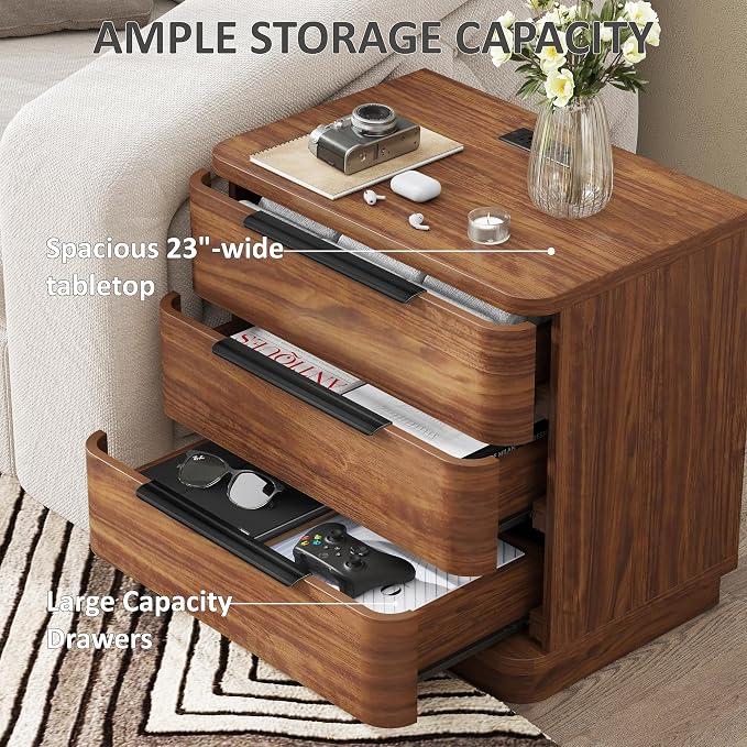 Nightstands Set of 2, Bedside Table - Image 4