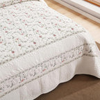 MarCielo 3-Piece 100% Cotton Oversized Bedspread Lightweight Quilt Coverlet - Image 3