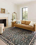 Loloi Rifle Paper Co. Eden Collection EDE-02 Mughal Garden Black 2'-6" x 7'-6" by Loloi