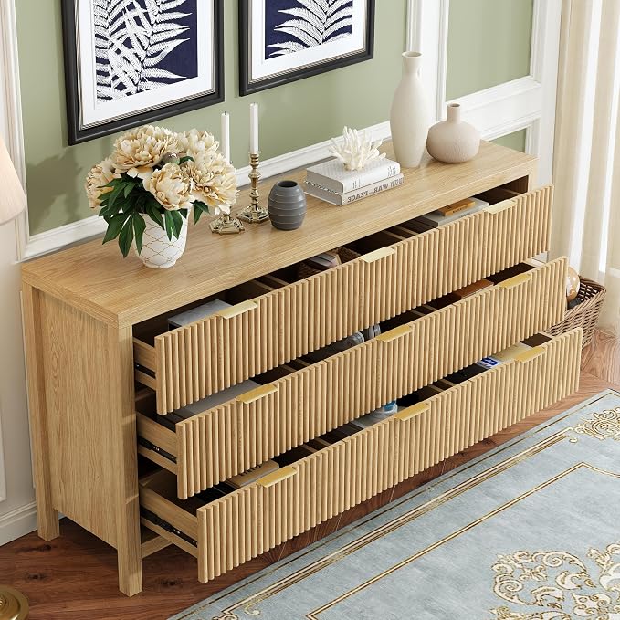 ZXSHD 9 Drawers, Modern Large Chest Mid Century Modern Dresser TV Stand - Image 3