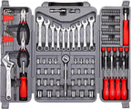 CARTMAN 123 Piece Socket Wrench Set Auto Repair Tool Set Toolbox Storage Case by CARTMAN