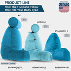 Husband Pillow Medium Aspen Edition Rodeo Blue, Sit Up Reading & Bed Rest - Image 5