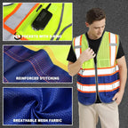BeautyWill Custom Logo 10/20 Pack Safety Vest Class2 High Visibility Vest - Image 2