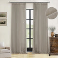Taupe Burlywood Pinch Pleated Linen Curtains 96 Inches Long by Twodrapes
