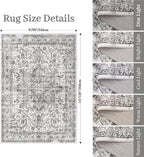zesthome 8x10 Area Rugs for Living Room, Non-Slip Backing Washable Rugs - Image 2