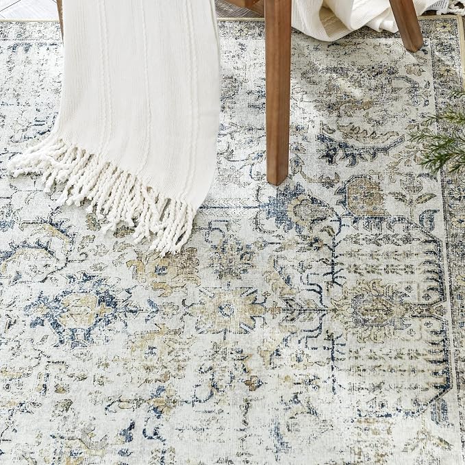 jinchan Kalen Area Rug 2x3 Washable Entryway Rug Vintage Doormat Indoor - Image 8
