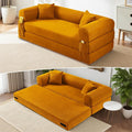 80" Convertible Sofa Bed, Corduroy Deep Seat Folding Pull Out Couch by Cleanthewayyouwant