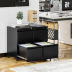 2 Drawer File Cabinet On Wheels Mobile Cabinet - Image 2