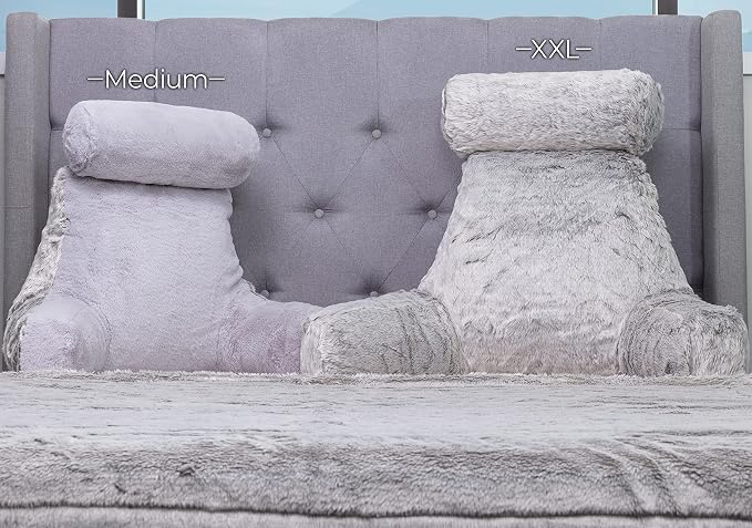 Husband Pillow Medium Rare Baby Arctic Grey Wolf Backrest, 2-Tone Reversible - Image 5
