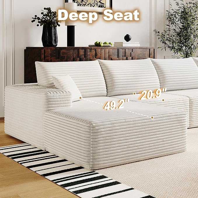 136" Sectional Couches for Living Room Modern Modular Sofa - Image 9