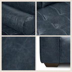 Poly & Bark Napa 82" Leather Pull‑Out Sleeper Sofa – Full‑Grain Italian Leather - Image 6