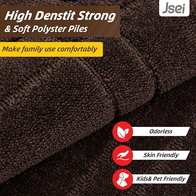 JSEI Entryway Rugs Doormat 20"x32", Non-Slip Dirt Trapper Door Mats Indoor - Image 4