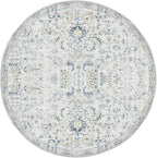 jinchan Kalen Round Rug 5ft Area Rug Washable Vintage Indoor Retro Accent by JINCHAN