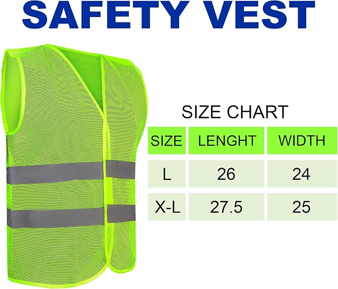Safety Vest - 10 Pack and 15 Pack - High Visibility Vest - Image 6