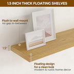 Floating Shelves 16 Inch Long, Wall-Mounted Bathroom Shelves Set of 2, 9.3 Inch - Image 5