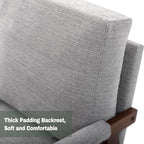 Grey Accent Chair for Bedroom & Living Room, Mid Century Modern Accent Arm Chair - Image 6