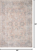 Loloi Skye Collection SKY-01 Blush/Grey 8'-0" x 8'-0" Round Area Rug - Image 2