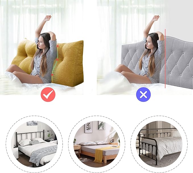 homecozy Wedge Headboard Pillow Dorm Room Reading Pillow Back Support - Image 6