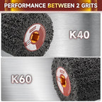 Abrasive Drawing Wheel Surface Conditioning Tool 60 Grit 120 x 100 x 19 mm Wire - Image 5