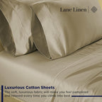 LANE LINEN 600 Thread Count 100% Mercerized Cotton California King Sheet Sets - Image 6