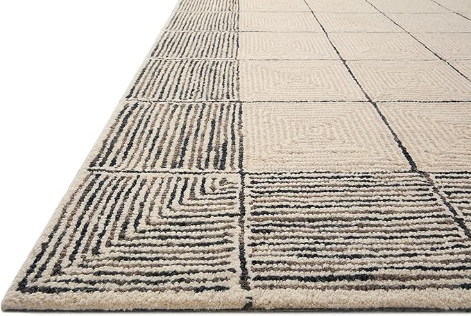 Loloi Chris Loves Julia Francis Collection FRA-02 Cream/Black 2'-6" x 9'-9" - Image 5