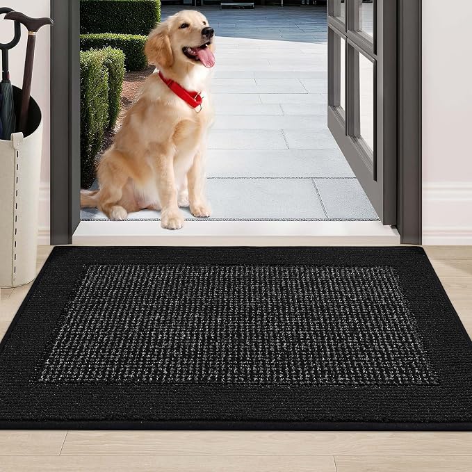 BEQHAUSE Indoor Door Mat 24" x 36", Dirt Trapper Door Mats Non-Slip Entryway by BEQHAUSE