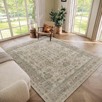 Washable 5x7 Area Rugs for Living Room, Boho Non-Slip Vintage Distress Rugs for by Hedwior