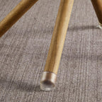 Art Leon Mid Century Modern Chair, Oak Legs Swivel Accent Chair No Wheels - Image 9