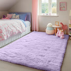 PAGISOFE Fluffy Soft Purple Rug 5' x 7' Rug, Shaggy Rugs - Image 8