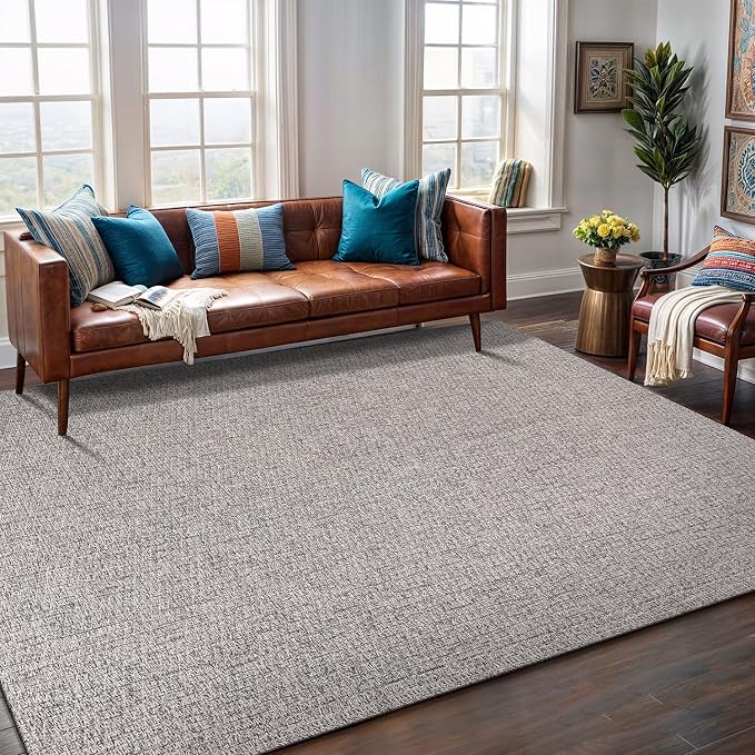 Easy Jute Rug 4x6 Indoor Outdoor Natural Rugs Solid Fiber Rug Woven Area Rug by LenaRug
